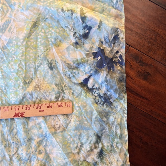 Chico's | Multicolor Blouse with Lace Detail poncho style top - Picture 8 of 11